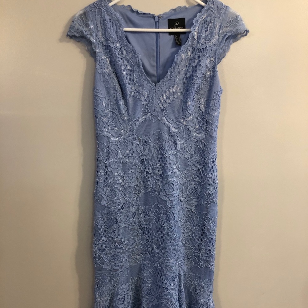 Blue lace dress